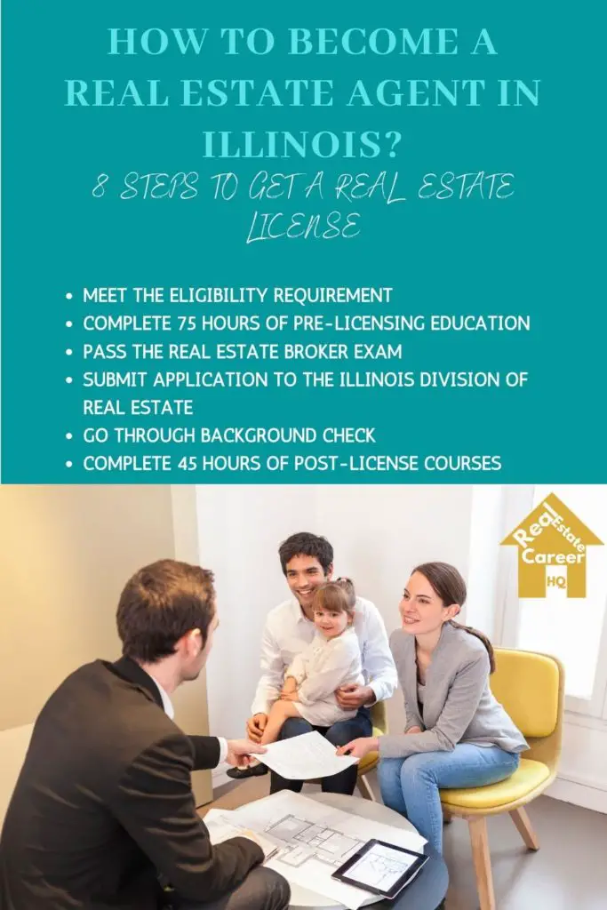 How do you become a real estate agent in illinois